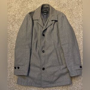 London Fog Grey Peacoat - Men’s Medium